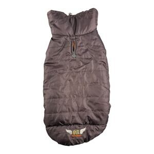 Puppy Angel‎ Dog Puffer Jacket Turtleneck Grey Zip Up Size 3XL